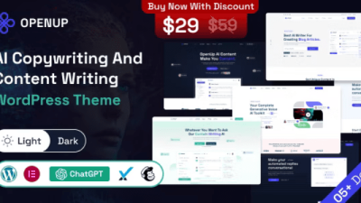 Openup AI Content Writer & AI Application WordPress Theme Free Download