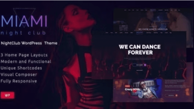 Miami Night Club WordPress v1.3.8
