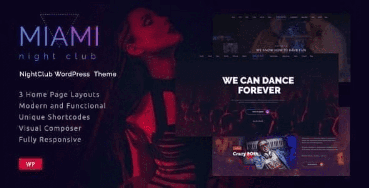 Miami Night Club WordPress v1.3.8