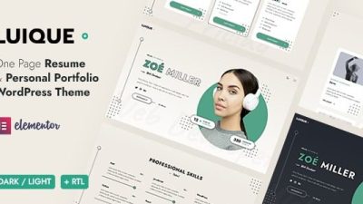 Luique v1.2.2 Personal Portfolio WordPress Theme (Activated)
