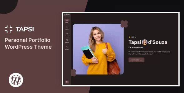 Tapsi Nulled Personal Portfolio WordPress Theme Free Download