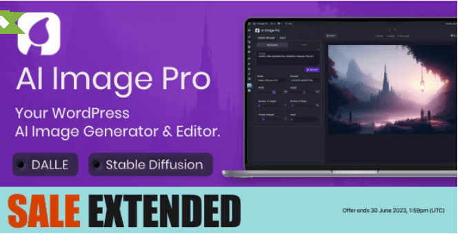 AI Image Pro WordPress AI Image Generator & Editor DALLE & Stable Diffusion Free Download