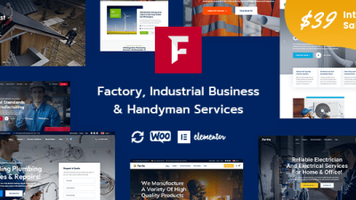 Fortis v1.0.0 Factory Industrial Business & Handyman Services WordPress Theme