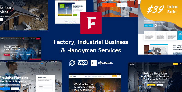 Fortis v1.0.0 Factory Industrial Business & Handyman Services WordPress Theme