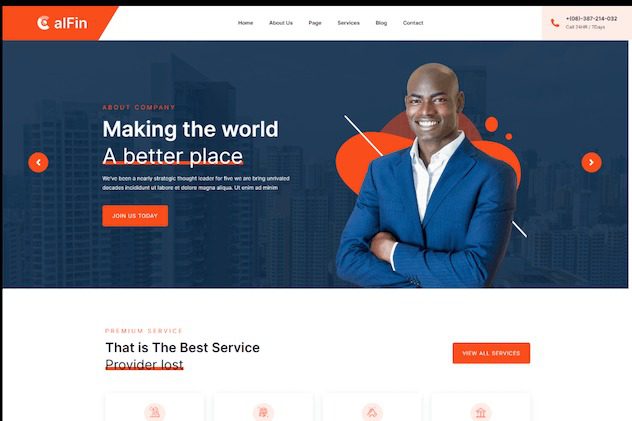 Calfin Nulled Business Finance WordPress Theme Free Download