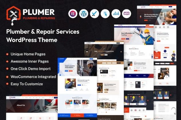 Plumer Nulled Plumbing & Repair Services WordPress Theme Free Download