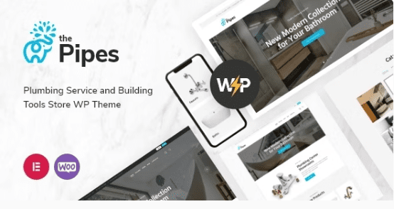 The Pipes Plumbing Service and Building Tools Store WordPress Theme Nulled