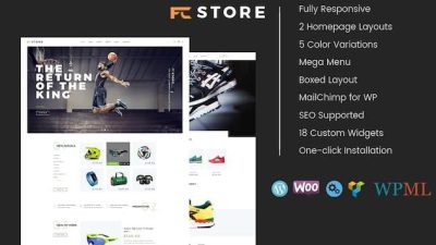 FcStore Nulled Sports, Fitness WooCommerce Theme Free Download