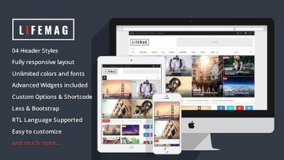 LifeMag Nulled Responsive Magazine WordPress Theme Free Download
