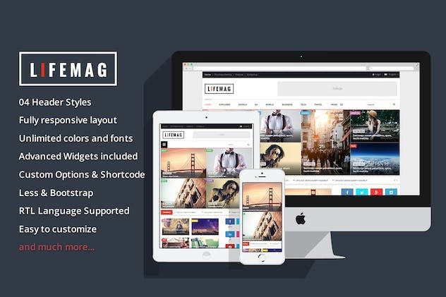 LifeMag Nulled Responsive Magazine WordPress Theme Free Download