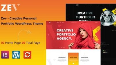 Zev v1.0.7 Creative Personal Portfolio WordPress Theme