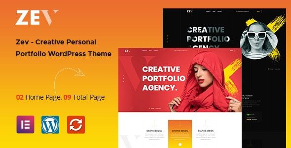 Zev v1.0.7 Creative Personal Portfolio WordPress Theme