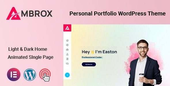Ambrox v.1.0.2 – Personal Portfolio WordPress Theme