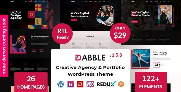 Dabble Nulled Creative Agency & Portfolio WordPress Theme Free Download