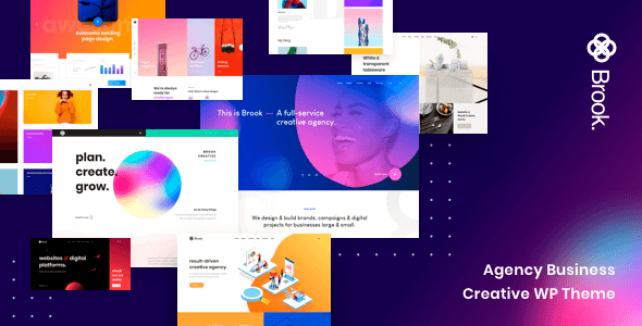 Brook v2.8.2 – Agency Business Creative WordPress Theme Free Download