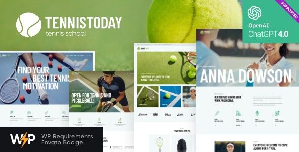 Tennis Today v2.0.0 Sport School & Events WordPress Theme