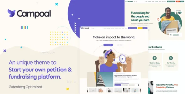 Campoal v2.3.8 – Social Movement WordPress Theme [Activated]