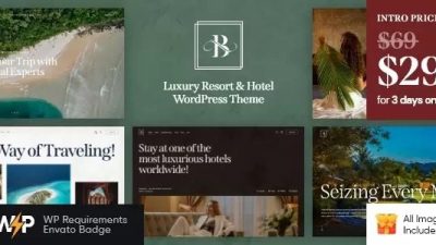 Belicia Nulled Luxury Resort & Hotel WordPress Theme Free Download