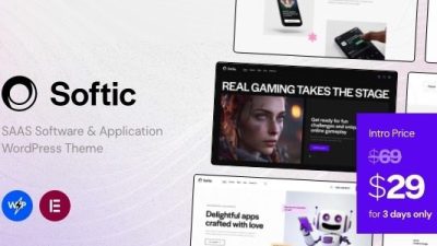 Softic Nulled SAAS Software & Application WordPress Theme Free Download