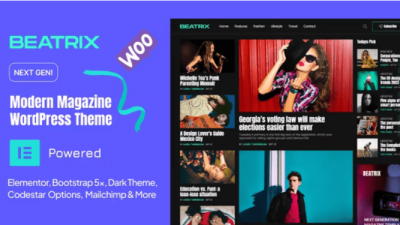 Beatrix v1.0 – Modern Magazine WordPress Theme