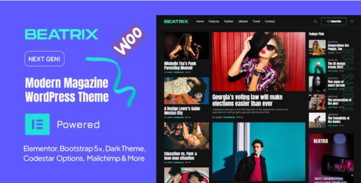 Beatrix v1.0 – Modern Magazine WordPress Theme