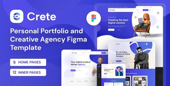 Crete Personal Portfolio and Creative Agency WordPress Theme Free Download