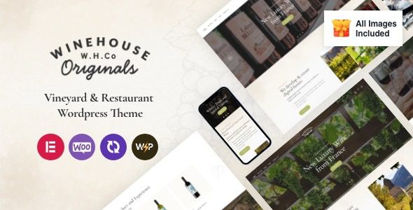 Wine House Vineyard & Restaurant Liquor Store WordPress Theme Free Download