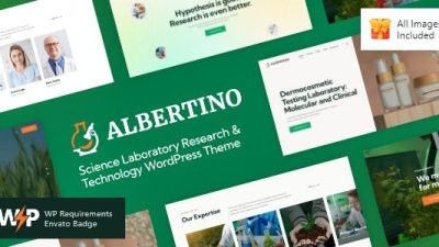 Albertino Science Laboratory Research & Technology WordPress Theme Free Download