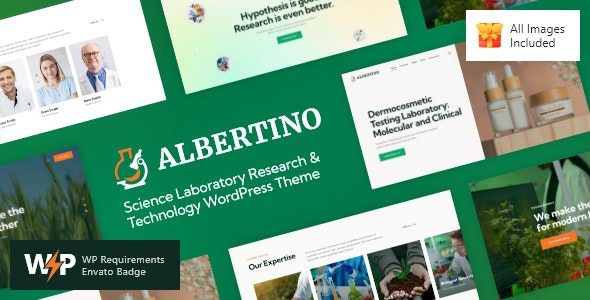 Albertino Science Laboratory Research & Technology WordPress Theme Free Download