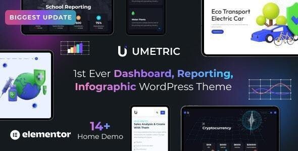 Umetric (v2.0.1) WordPress Dashboard, Reporting and Infographic Theme