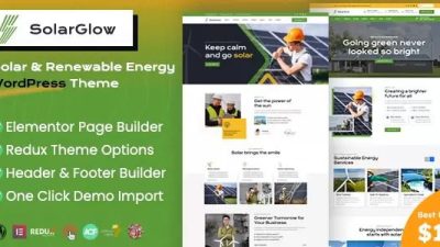 Solarglow Nulled Solar & Renewable Energy WordPress Theme Free Download