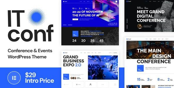 ITconf Conference & Events WordPress Theme Free Download