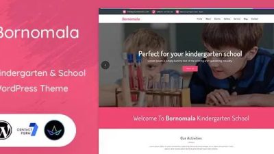 Bornomala Nulled Kindergarten & School WordPress Theme Free Download