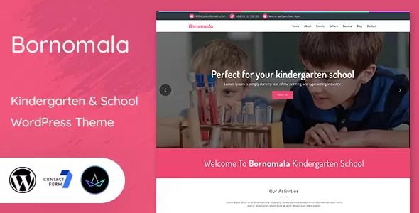 Bornomala Nulled Kindergarten & School WordPress Theme Free Download