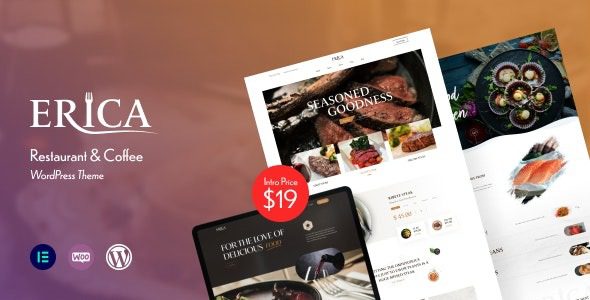 Erica Restaurant & Coffee WordPress Theme Free Download