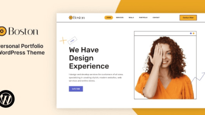 Boston v2.0 Personal Portfolio WordPress Theme