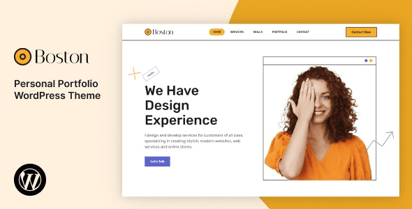 Boston v2.0 Personal Portfolio WordPress Theme