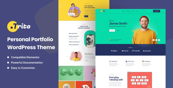 Trito v1.0 Personal Portfolio WordPress Theme