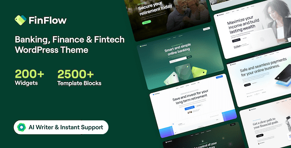 FinFlow v2.0.1 Banking, Finance & Fintech WordPress Theme
