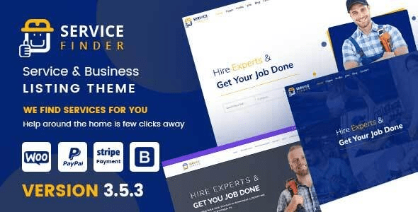Service Finder v4.0 Provider and Business Listing WordPress Theme