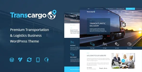 Transcargo v2.8 Transportation WordPress Theme for Logistics [NFIX]