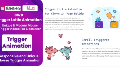 BWD Trigger Lottie Animation Addon For Elementor