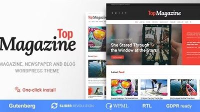 Top Magazine Nulled Blog and News WordPress Theme Free Download