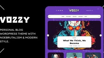 Vozzy Nulled Modern & Neobrutalism WordPress Theme Free Download