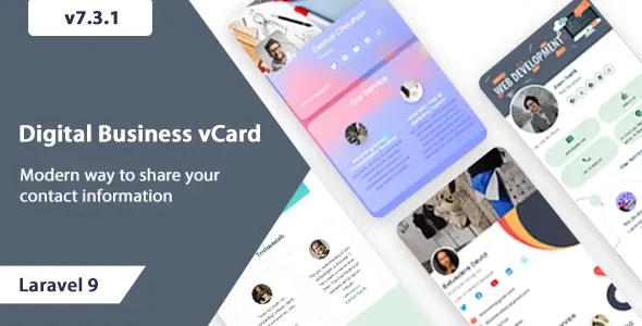 VCard SaaS Digital Business Card Builder SaaS – Laravel VCard Saas v7.7.0