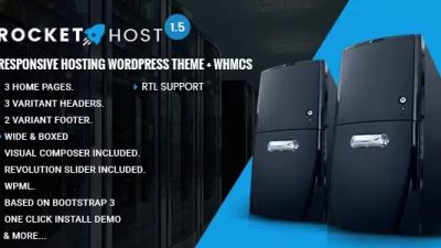 RocketHost Nulled Responsive Hosting WordPress Theme WHMCS Free Download
