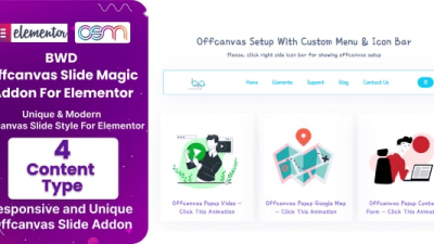 BWD Offcanvas Slide Magic Addon For Elementor v1.0