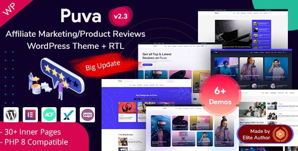 Puva – Online Blogging & Affiliate Product Reviews WordPress Theme v2.3