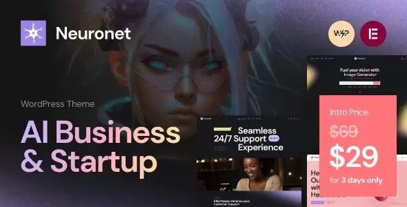 Neuronet Nulled AI Business & Startup WordPress Theme Free Download