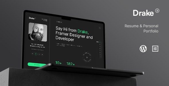 Drake v3.0.1 Personal Portfolio WordPress Theme